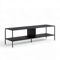 Czarna stalowa szafka RTV 160 x 40 x 55 cm