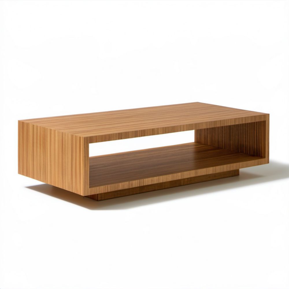 Prostokątny stolik kawowy z MDF fornirowanego orzechem 110 x 60 x 35 cm