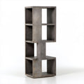 Regał biblioteczny z płyty MDF w dekorze betonu, ciemnoszary, 180 x 60 x 30 cm