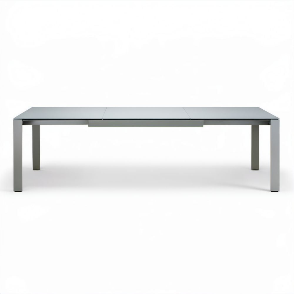 Rozkładany stół ogrodowy aluminiowy szary 160–220 × 100 × 75 cm